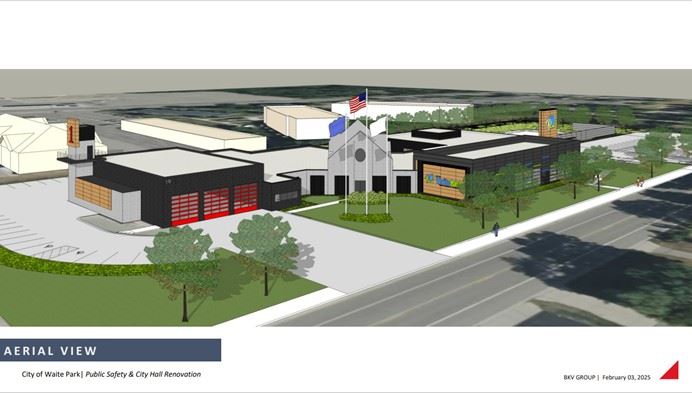 Conceptual Aerial View of City Hall and Public Safety Facility